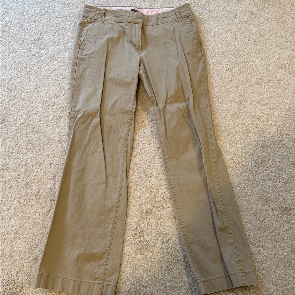 J Crew City Fit Tan Straight-Leg Pants